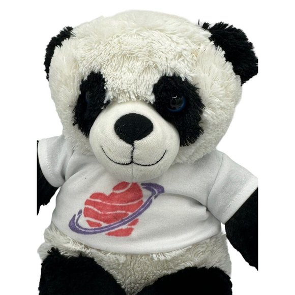 Teddy Mountain 16" Panda Teddy Bear with t-shirt Black White Soft - Picture 5 of 5